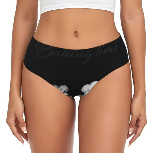 Fotbe Little Chef Gnome Calzones Estampados para Mujer – Ropa Interior de Algodón, Cómoda, Suave y Elástica-Large