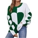 thumbnail image 2 of Pntutb Suéter de cuello redondo para mujer Suéter suelto de manga larga de otoño e invierno Amor Costura Ocio Pntutb Pntutb-1204, 2 of 9