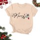 thumbnail image 1 of Puntoco Blusas estampadas de moda para mujer, blusas de manga corta, camisetas de cuello redondo, 1 of 3