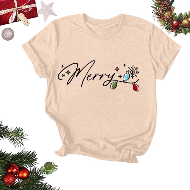 Puntoco Blusas estampadas de moda para mujer, blusas de manga corta, camisetas de cuello redondo