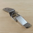 thumbnail image 5 of 90 Degrees Duck-Mouth Buckle Hook Lock Stainless Steel Spring Loaded Draw Toggle Latch Clamp Silver Hasp Latch Catch A, 5 of 7
