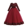 thumbnail image 6 of newwalpole Girls Velvet Christmas Dress for Girls Long Sleeve Velvet Sequin Tutu Winter Party Holiday Dress Red for Size 13-14 Years, 6 of 9