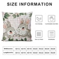 thumbnail image 5 of Qinduosi Easter Pillow Covers - Rabbit Design with Leaves and - Ideal Cushion Case Decoration for Sofa, 5 of 5