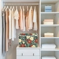thumbnail image 4 of Yayeee Collapsible Cube Storage Bin with Lid Fabric Closet Decorative Basket with Handles, Christmas Blooms, 4 of 7
