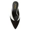 thumbnail image 4 of YDN Women's Pointy Closed Toe Stiletto High Heel Clogs Mules Slip On Bi-Material Sandals Party Shopping Shoes Size 13 Black White, 4 of 4