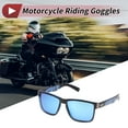 thumbnail image 2 of Unique Bargains 1 Pcs Motorcycle Riding Goggles Anti-glare Tri-acetel Cellulose PC UV400 Cycling Sunglasses Blue Lens Black, Blue Frame, 2 of 6