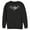 Black, variant on Men's Batman Logo Geometric Wing Sweatshirt Charcoal Heather Small