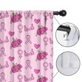 thumbnail image 4 of Blackout Kids Curtains,Pink Breast Cancer and Pioneer Flower Childrens Insulated Curtains Set Of 2,Bedroom Essentials,Toddler Room Decor 52"x63", 4 of 5