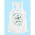 thumbnail image 3 of Say Hello To Spring Doodles Tank Women -Image by Shutterstock, Female XX-Large, 3 of 4
