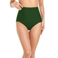thumbnail image 4 of Sopiago Women Ruched High Waisted Bikini Bottom Tummy Control Swimsuit Bottoms for Women Full Coverage Swimwear Green,XL, 4 of 7