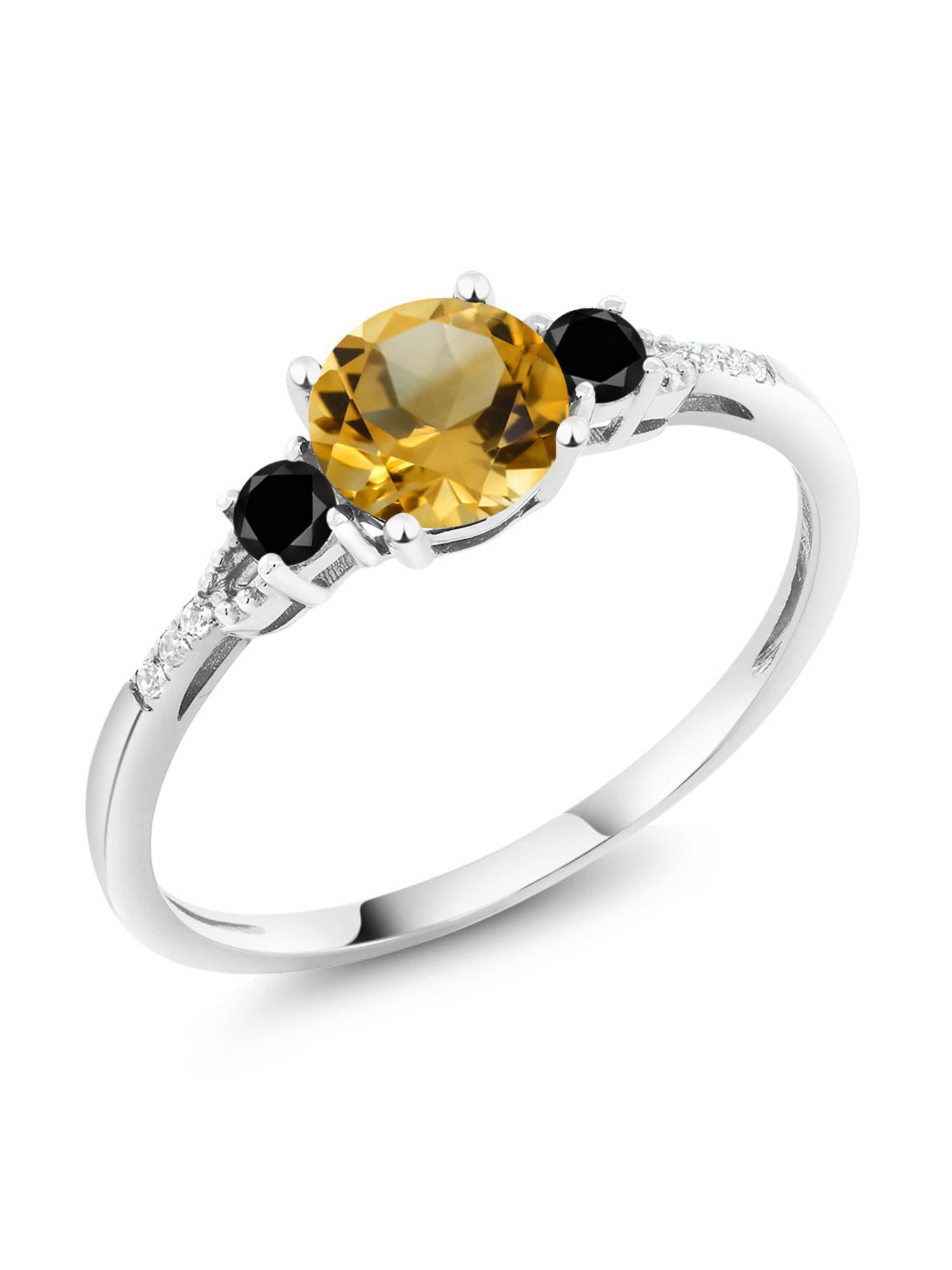 Details about   Vintage Pave Diamond Handmade Citrine Gemstone Jewelry 925 Sterling Silver Rings 