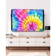 thumbnail image 3 of Outdoor TV Cover 48 to 50 Inch Weatherproof, Abstract Ethnic Tie Dye Art Waterproof TV Screen Protector for Outside Decor with Zipper and Pocket 48"L x 30"H , Colorful, 3 of 7