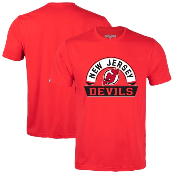 Men's Levelwear Red New Jersey Devils Richmond Banner Arch T-Shirt