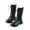 #03, variant on Mid Calf Combat Boots Kids Girls Lace Up Boot Winter PU Leather Booties Princess School Shoes Platform Hiking Shoes Cowgirl Cowboy Boots Anti Slip Outdoor Waterproof Boot with Side Zipper