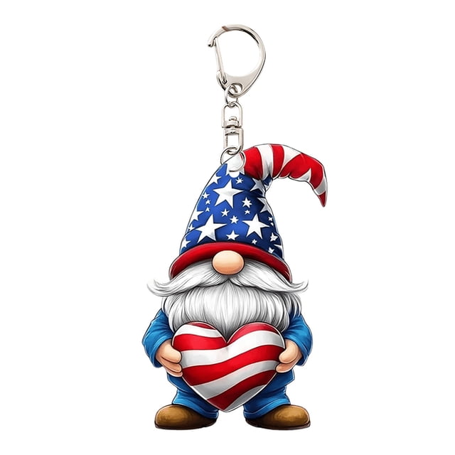 Independence Day Four Dwarfs 2D Flat Acrylic Car Pendant Decoration for Rearview Mirror