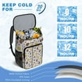 thumbnail image 6 of Travel Cooler Bag - Colorful Softball and Fashion Icons Pattern Camping Beer Cooler Backpack with Bottle Opener- Waterproof Insulated Picnic Backpacks - Cooler Bag for Beach, 6 of 6