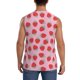 thumbnail image 4 of Fotbe Hand Drawn Strawberry Men's Camiseta sin Mangas Estampada para Hombres, Playera Casual para Gimnasio, Entrenamiento, Playa-Large, 4 of 7