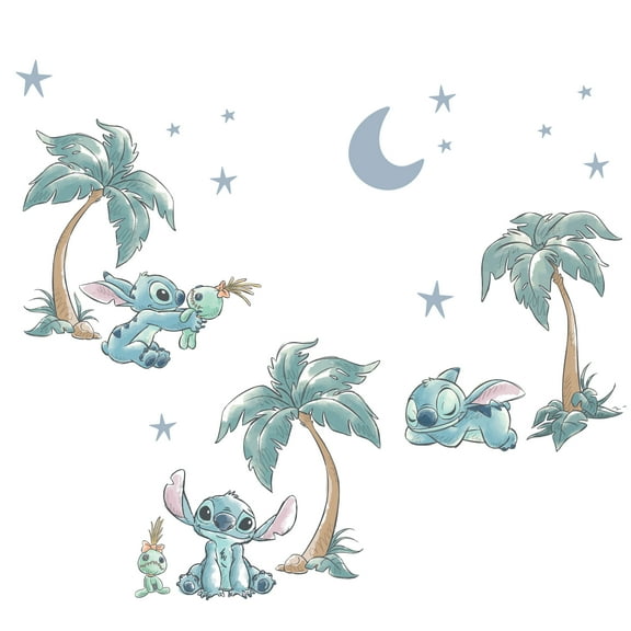 Bedtime Originals Disney Stitch Mural-Like Nursery Wall Decals / Stickers