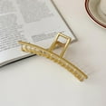 thumbnail image 3 of Korean Style Ins Large Gold Metal Shark Gripper Hair Clip, 3 of 5