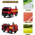 thumbnail image 3 of Arlopu 12V Ride on Fire Truck, Kids Electric Vehicles Battery Powered Driving Car Toy with Remote Control for Boys, Girls 2-6 Age Years, 3 of 8