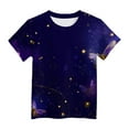 thumbnail image 4 of Hessimy Baby Boys Short Sleeve Cotton T-Shirts Toddler Boy Clothes Tee(Light Purple,10-11 Years), 4 of 4