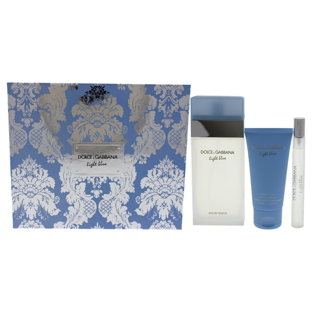 Dolce and Gabbana Aerosol EDT de 3.3oz, Aerosol EDT de 10ml, Crema corporal de 1.6oz Light Blue 3 Pc Gift Set Dolce & Gabbana Dolce and Gabbana 3.3oz EDT Spray, 10ml EDT Spray, 1.6oz Body Cream 3 Pc Gift Set