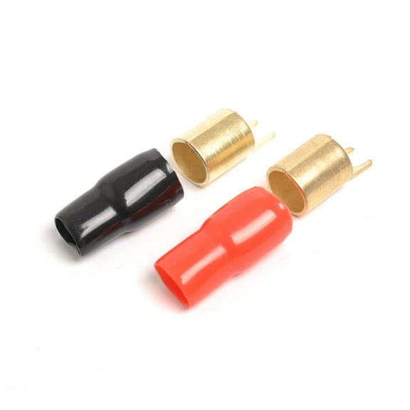 ULTNICE Plated 0 Gauge Spade Terminal Crimp Connectors for Speaker Wire with