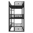 thumbnail image 6 of Leumius Twin over Twin over Twin Bunk Bed,Metal Triple Bunk Bed for 3 Kids/Teens,Heavy Duty Triple Bed with Guardrail and Ladder,Separates Into 3 Twin Beds,Black, 6 of 12