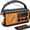 Orange, variant on Baxlen 20000mAh Emergency Weather Radio with Solar Hand Crank, NOAA/AM/FM/WB, Flashlight, Green
