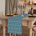 thumbnail image 2 of Table Runners 72 Inches Long Dress Scarves, Geometric Farmhouse Kitchen Table Runner, Coffee Tablerunners, Modern Abstract Lines Texture Teal 14x72 Inch, 2 of 9