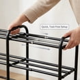 thumbnail image 6 of PLUZON Expandable 3-Tier Metal Shoe Rack, Adjustable Storage Shelf for Entryway, Closet & Hallway, Black, 6 of 7