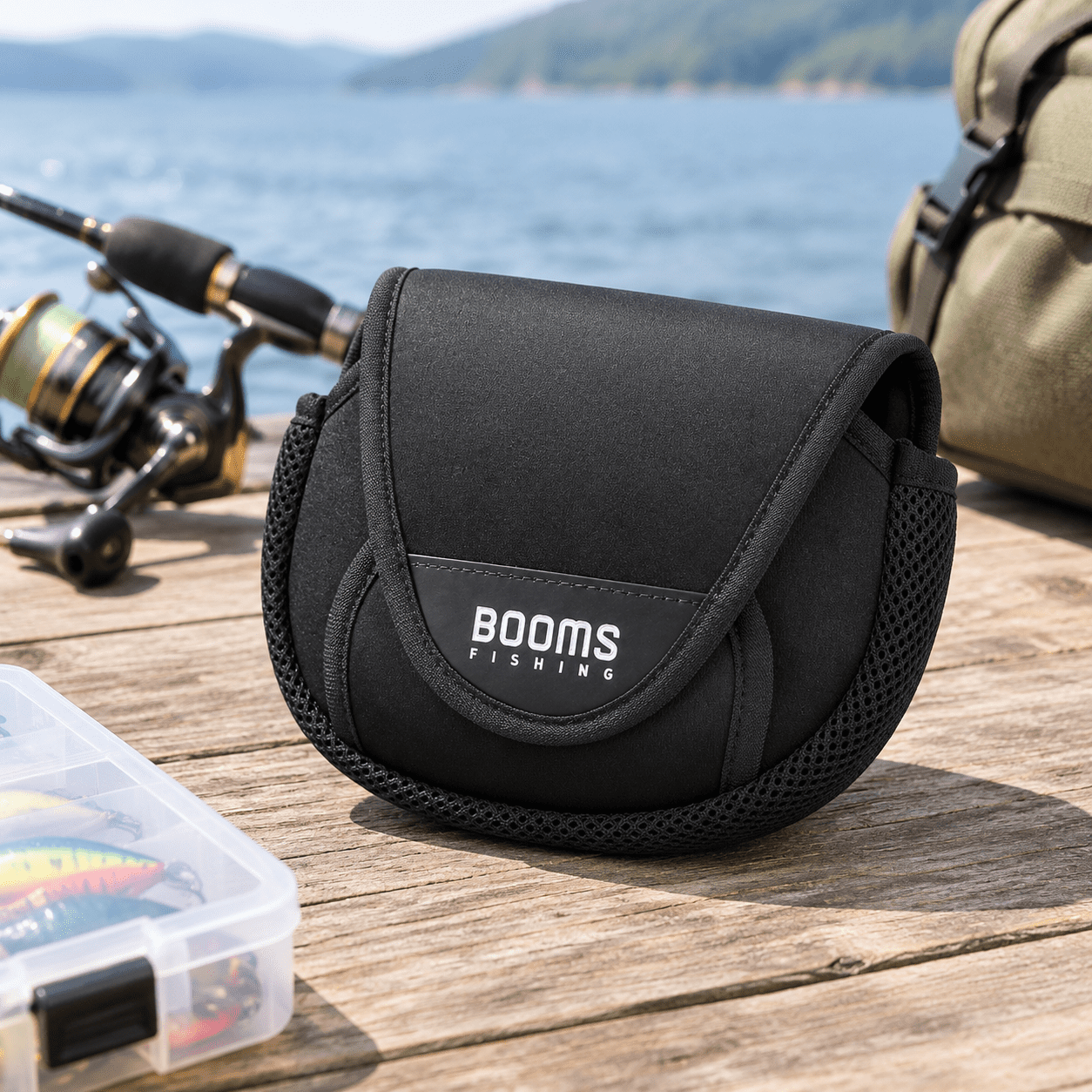 XL (9.1 L x 7.8 W) Neoprene Spinning Reel Protective Cover for 5000-10000 Series Reels
