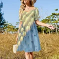 thumbnail image 4 of Vestido de manga corta con diseño de pelotas de golf, vestido de fiesta, vestido vintage, estilo coreano., 4 of 7