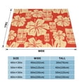 thumbnail image 4 of XMXT Flannel Throw Blanket for Couch, Orange Hawaiian Print Bed Sofa Decor Blankets for Home Bedroom, 50 x 40 inches, 4 of 9