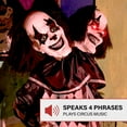 thumbnail image 6 of Haunted Hill Farm Lifesize 5.5 ft Animatronic Two-Headed Clown with Lights and Sound, Indoor/Outdoor Halloween Decoration, HHCLOWN-37FLSA, 6 of 20