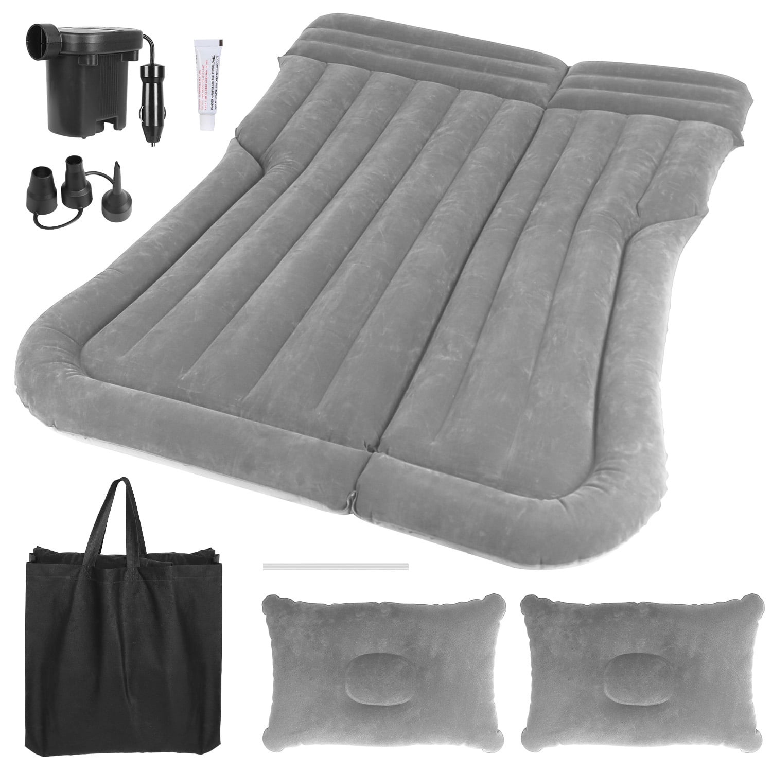 iMounTEK SUV Air Mattress Upgraded Flocking and Extra Thick Car Sleeping Bed for SUV Back Seat with Pillow Air Pump Storage Bag