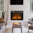 thumbnail image 4 of Ktaxon 18" Electric Fireplace Inserts with APP & Remote Control, 1400W Recessed Stove Heater with 8H Timer, 6 Flame Colors, 5 Brightness for Indoor Use, 4 of 15