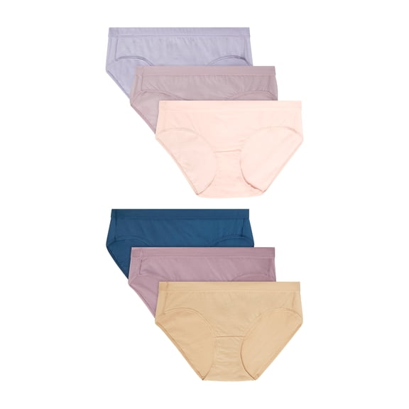 Hanes Women's Pure Comfort Hipster Underwear, 6-Pack