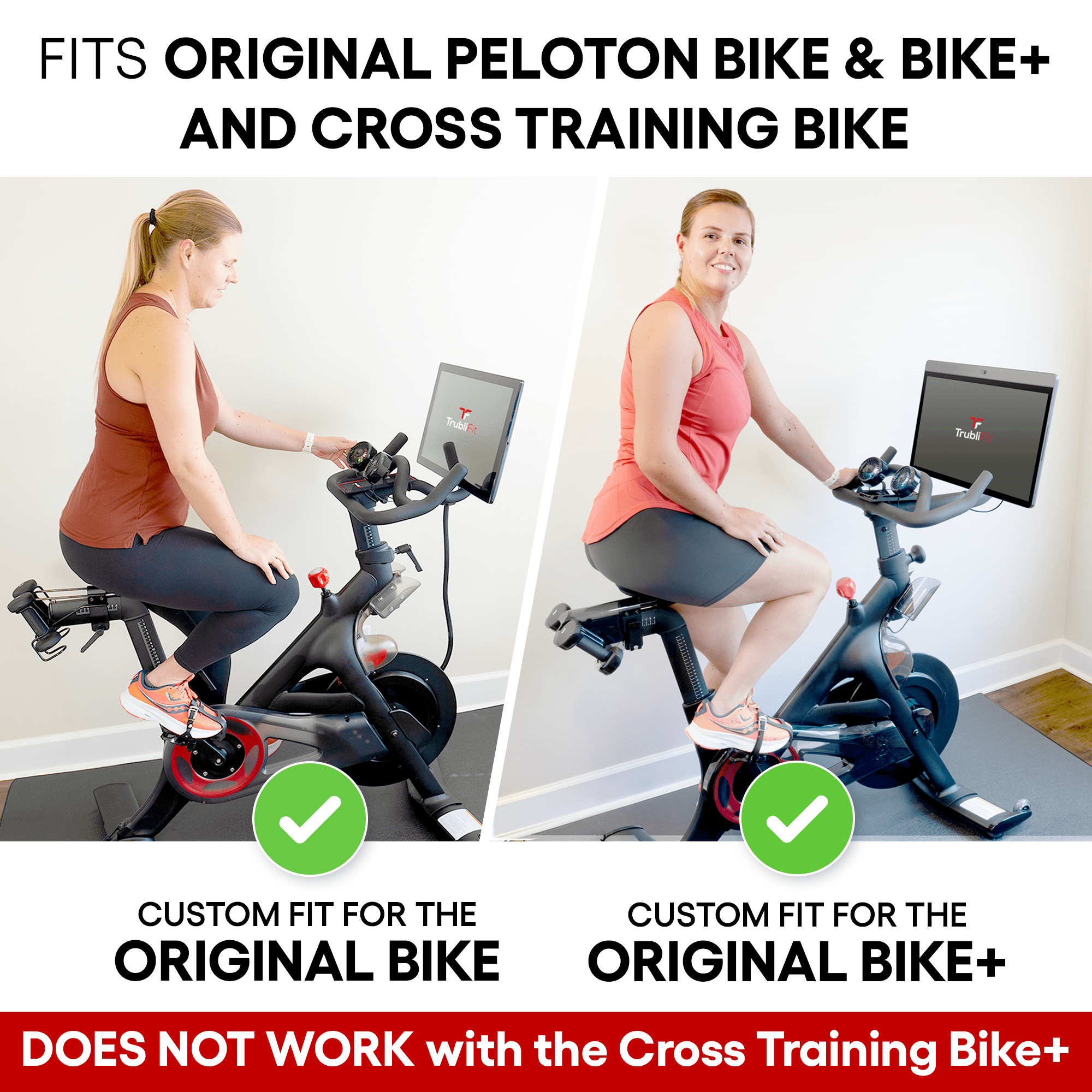 Dual Bike Fans with Phone Tray for Peloton Bike - All-Metal Phone Holder - No Batteries Required - Accessories for Peloton Bike - Compatible with Cross Training Bike