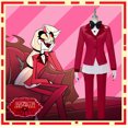 thumbnail image 2 of Disfraz de Anime Charlie para hombre y mujer, uniforme rojo con pajarita, traje de fiesta de Carnaval y Halloween, 2 of 4