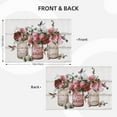 thumbnail image 3 of Rose Flower Placemats Set of 6 Farmhouse Peony Floral Table Mats Washable Place mats for Home Party Indoor Kitchen Dining Table Decoration 12x18 Inch, 3 of 6