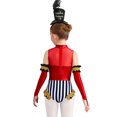 thumbnail image 2 of YiZYiF Enfants Filles Trapèze Spectacle Ensemble 3 Pcs Paillettes Faux Justaucorps Justaucorps Gants avec Bandeau Rouge Noir 6, 2 of 5