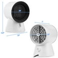 thumbnail image 2 of Gymax 1500W Portable PTC Ceramic Space Heater Mini Electric Desktop Heating Fan White, 2 of 8
