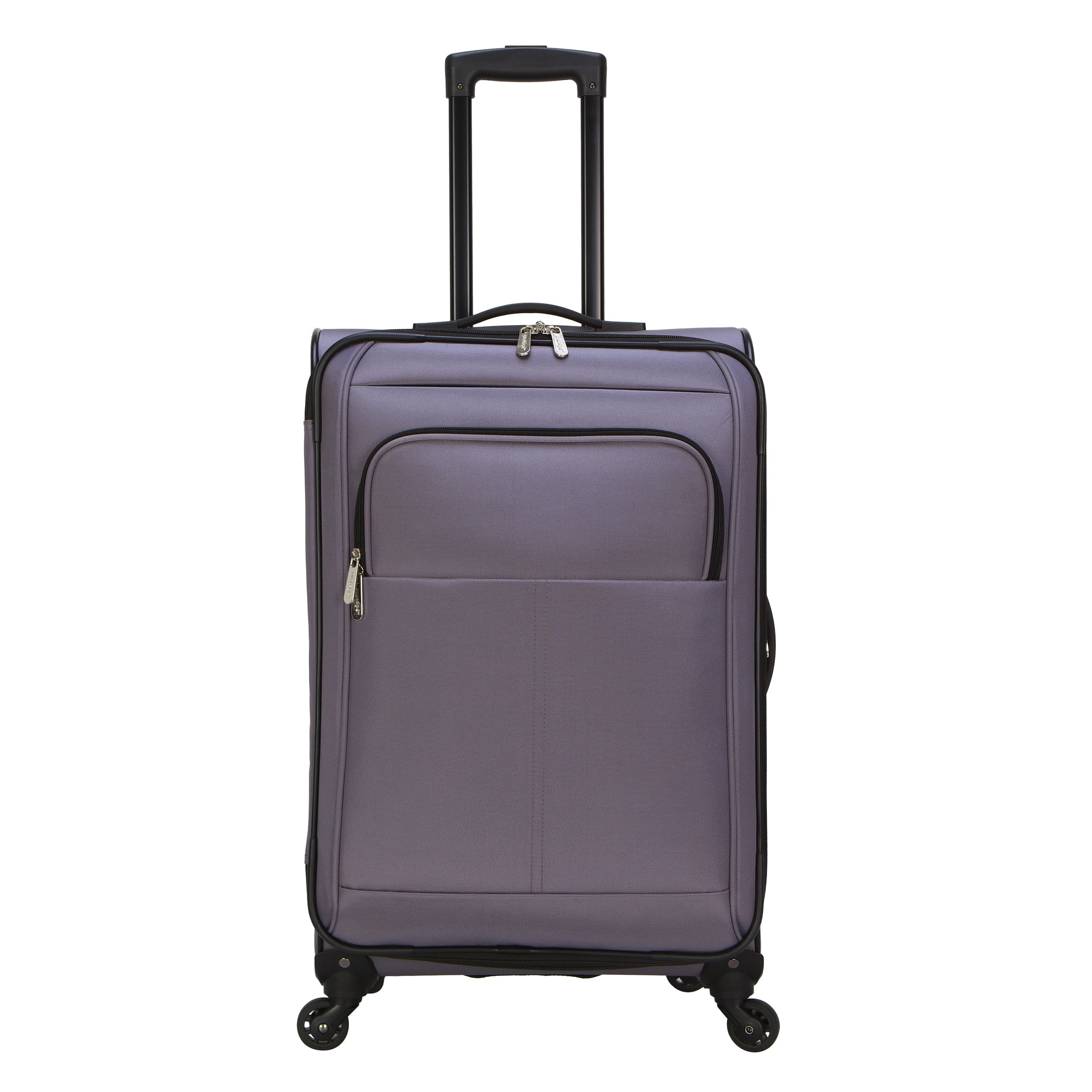 Protege 7 Piece Softside Polyester Luggage Set With 360 Spinner Wheels and Divider Pockets, Includes 28-inch and 24-inch Checked Bags, 20-inch Carry-on Bag, 2 Medium and 2 Large Packing Cubes, Gray