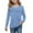 Light Blue, variant on Teen T Shirts for Girls Blue Long Sleeve Shirt Kids Girls Crew Neck Casual Basic Tees Fall Clothes Size 11-12 Years Girls Clothes