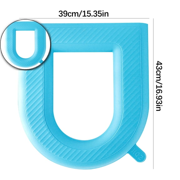 Reusable Toilet Seat, Bathroom Toilet Seat Cover Pad with Handle, Waterproof Soft Pad Self-Adhesive Toilet Seat Cover Pad