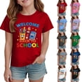 thumbnail image 3 of Grblisyd First Day of School Shirt Girls Boys Letter Print Crew Neck Short Sleeve Tshirt Kids Back to School Graphic Tee Tops, 3 of 4