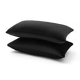 thumbnail image 2 of Cheer Collection Set of 2 Hollow Fiber Filled Lumbar Couch Pillows, 12" x 20" - Black, 2 of 4