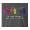 thumbnail image 2 of 9 Crowns Tees Men's Women's LGBTQ Be You T-Shirt (Metal, 3X-Large), 2 of 5