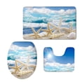 thumbnail image 1 of GOHAO Jinse-floral77 3 Piece Bathroom Rugs Set Bath Rug Contour Mat and Toilet Lid Cover, 1 of 2
